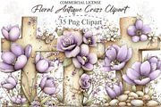 Floral Antique Cross Clipart, an Illustration by designcity5 (Thumbnail 1 of 5)