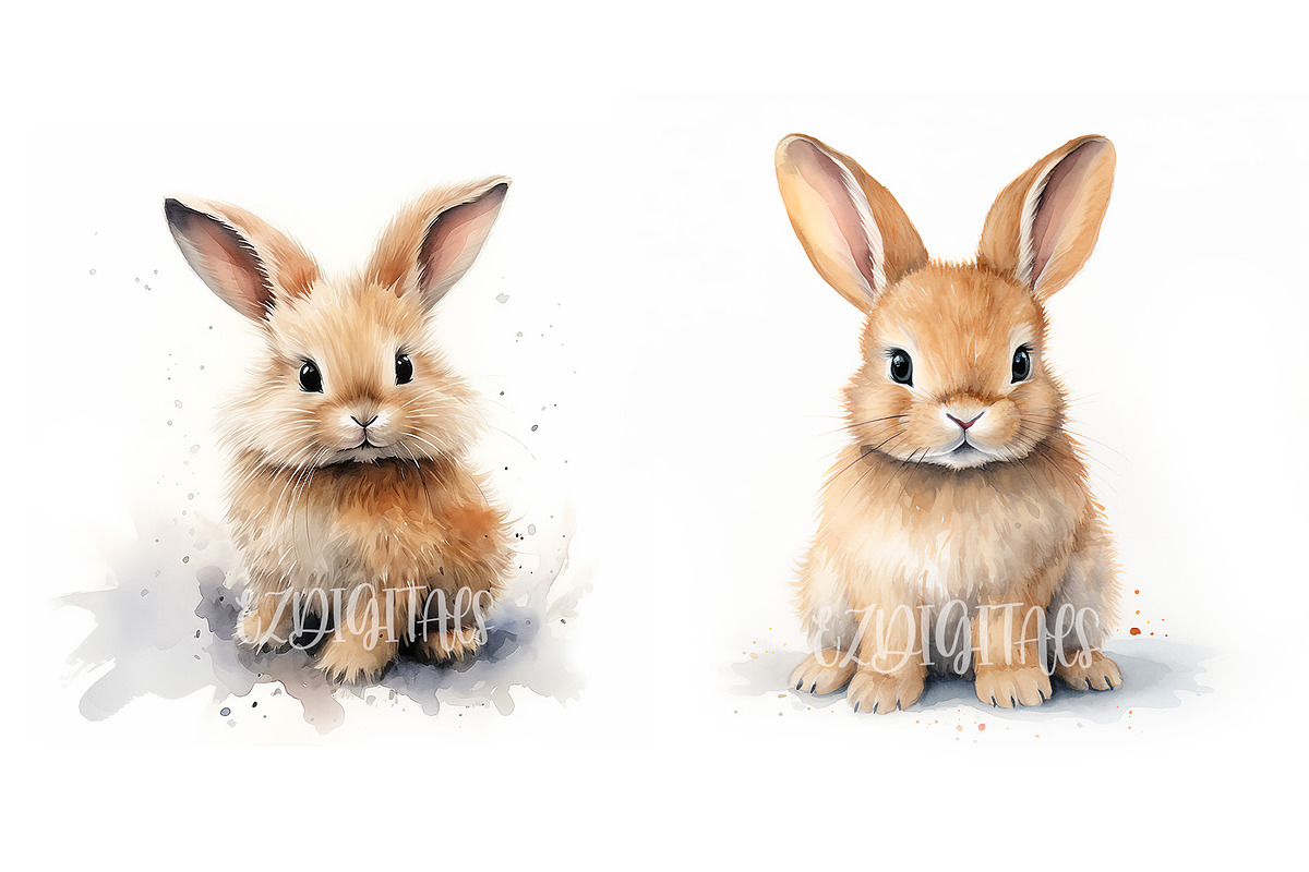 Watercolour Bunny Printables, an Object Graphic by EzDigitals (Photo 4 of 6)