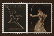 The Muses Vintage Snail Mail Stamps, an Object Graphic by Make Stories Studio (Thumbnail 8 of 10)