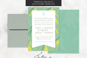 Tropical Palms Invitation Template