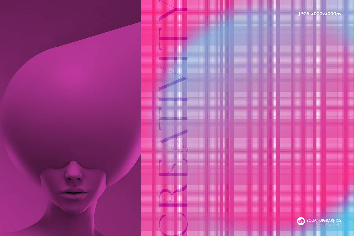 Plaid Gradient Backgrounds, a Background Graphic by Youandigraphics (Photo 4 of 14)