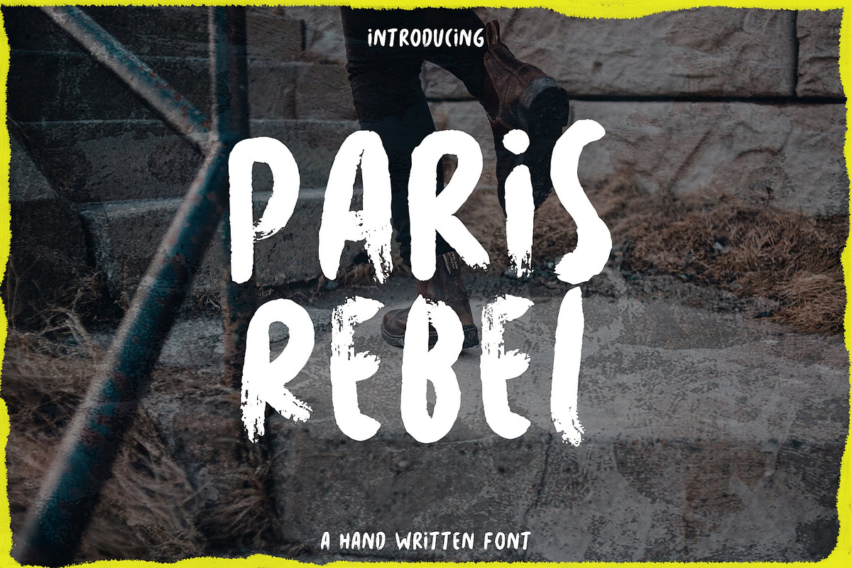 Paris Rebel - A Handwritten Font, a Sans Serif Font by MOCOSANS (Photo 1 of 5)