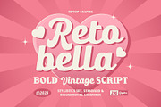 Retobella - Bold Vintage Script Font, a Script Font by Tiptop Graphic (Thumbnail 1 of 10)