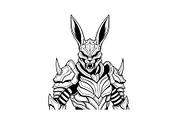 Warrior Bunny Knight Silhouette, an Illustration by jahid234 (Thumbnail 34 of 49)