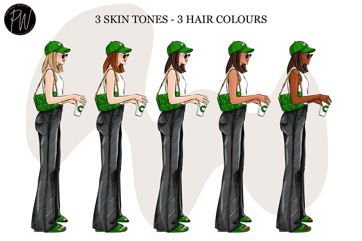 Fashion Girls 59 Clipart png, an Illustration by Parinaz Wadia Design (Photo 2 of 9)