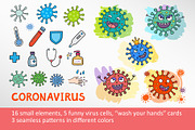 Coronavirus COVID-19 Vector Pack, a Healthcare Illustration by natsa (Thumbnail 1 of 6)