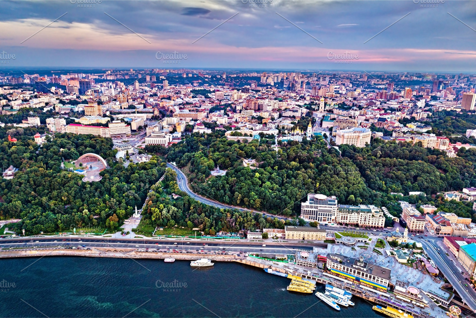Panorama of the centre of Kiev, the, an Architecture Photo by Leonid Andronov