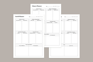 Meal Planning Pages Set V-18