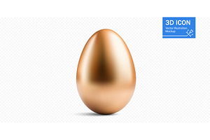 Golden egg design showcasing a, an Object Illustration by ZinetroN