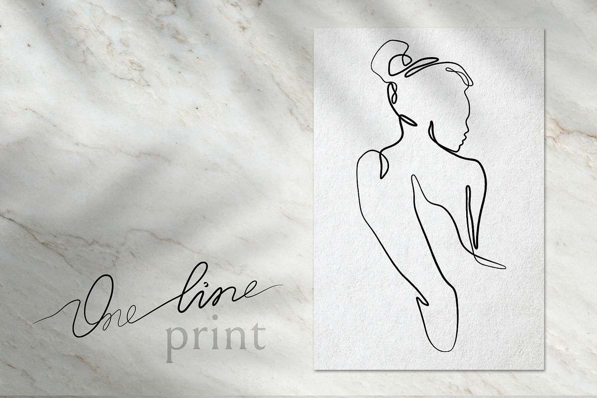 Continuous Line Drawing, a Person Illustration by Anastasiia_Dzhioeva (Photo 1 of 2)