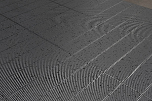 Industrial metal floor grid pattern with linear texture, an Industrial Photo by RF Images