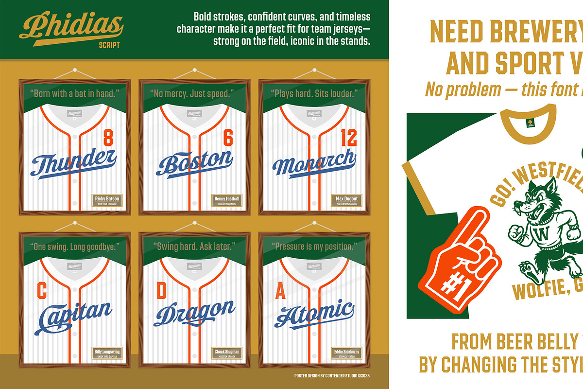 Phidias Font Collection, a Script Font by Spencer & Sons Co. (Photo 11 of 21)