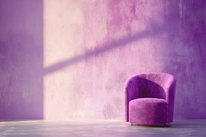 Purple velvet chair creates elegant, a Photo by Dvoevnore photos