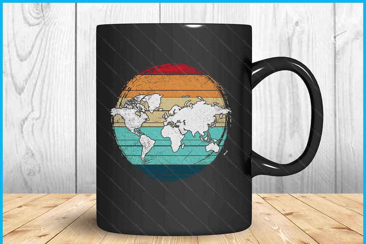 Retro World Map SVG, a Graphic by Creativeusart (Photo 3 of 4)