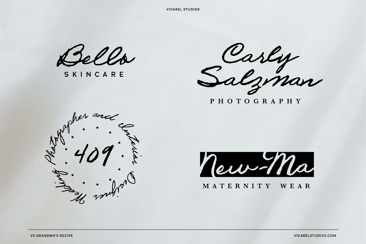 VS Grandma's Recipe Handwritten Font, a Script Font by Vicarel Studios (Photo 10 of 16)