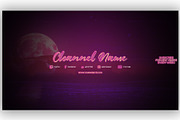 3 Retro Youtube Channel Art Banners, a Social Media Template by RussGFX (Thumbnail 5 of 6)