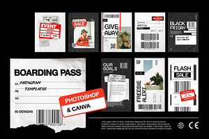 Boarding Pass Instagram PSD Canva