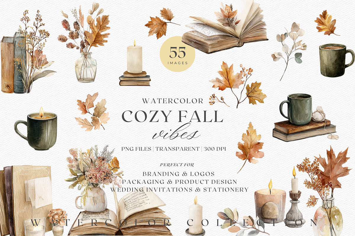 Cozy Fall Vibes, a Decorative Illustration by ThaismotaCreativeCo (Photo 1 of 11)