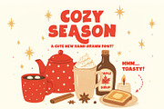 Cozy Season - Warm & Playful Font, a Handwritten Font by BilberryCreates (Thumbnail 1 of 12)
