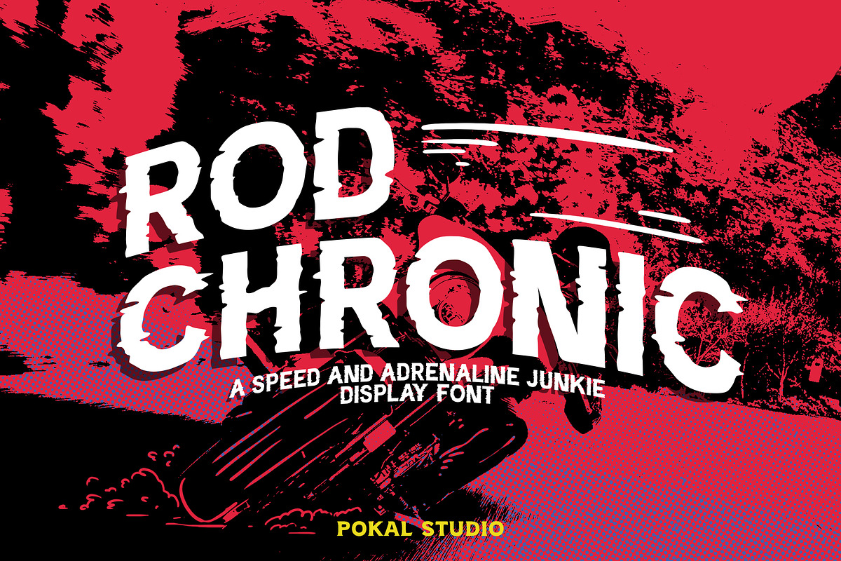 Rod Chronic Decorative Display Font, a Font by Pokal Studio (Photo 1 of 7)