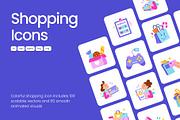 160 Shopping Flat Icons Bundle, an Emoji Icon by Prosymbols (Thumbnail 1 of 12)
