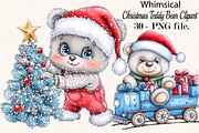 Whimsical Christmas Teddy Bear, a Seasonal Illustration by SVGArt (Thumbnail 1 of 5)