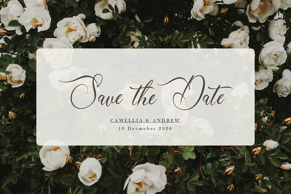 Mallsreya Beauty Calligraphy Script, a Script Font by gracetype_studio (Photo 8 of 12)