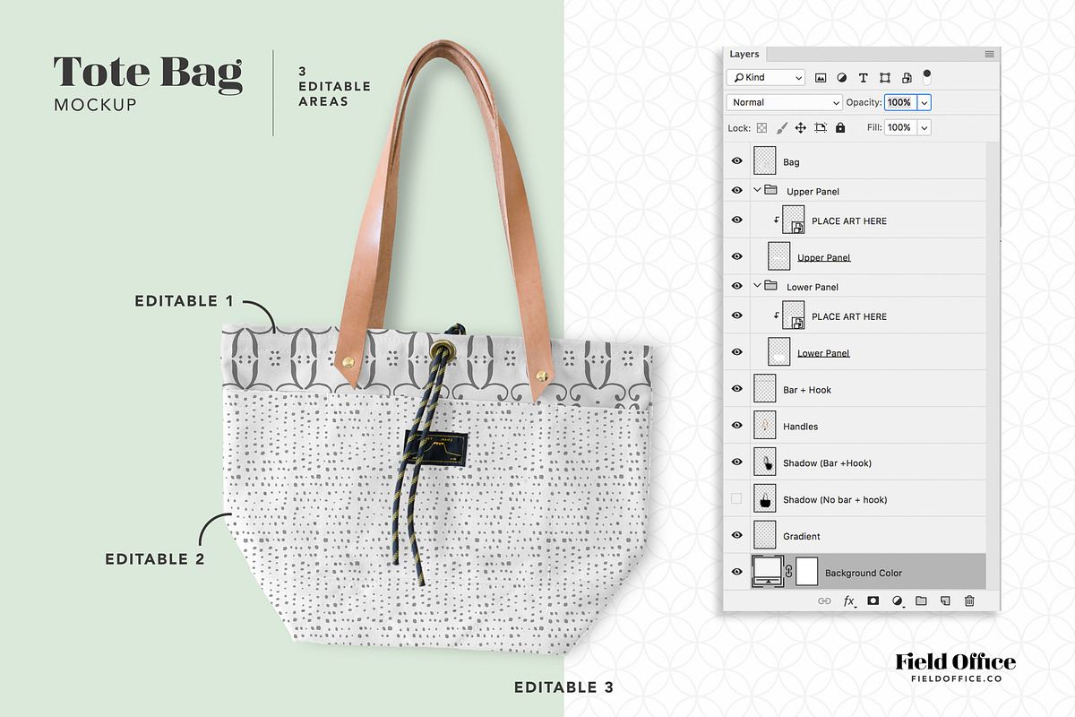 Canvas Tote Bag Mockup, a Books & Magazine Mockup by Field Office (Photo 4 of 4)