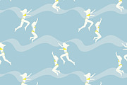 Sea people jump waves, a Pattern Graphic by Cotton Melon pattern Shop (Thumbnail 2 of 5)