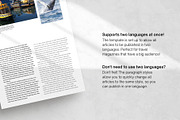 Magazine template bilingual layout, a Magazine Template by Alexandra Piros Design (Thumbnail 10 of 14)