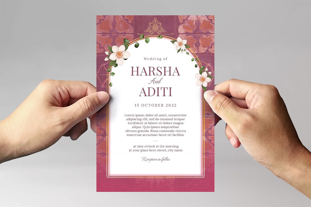 Indian Wedding Invitation Template preview 4