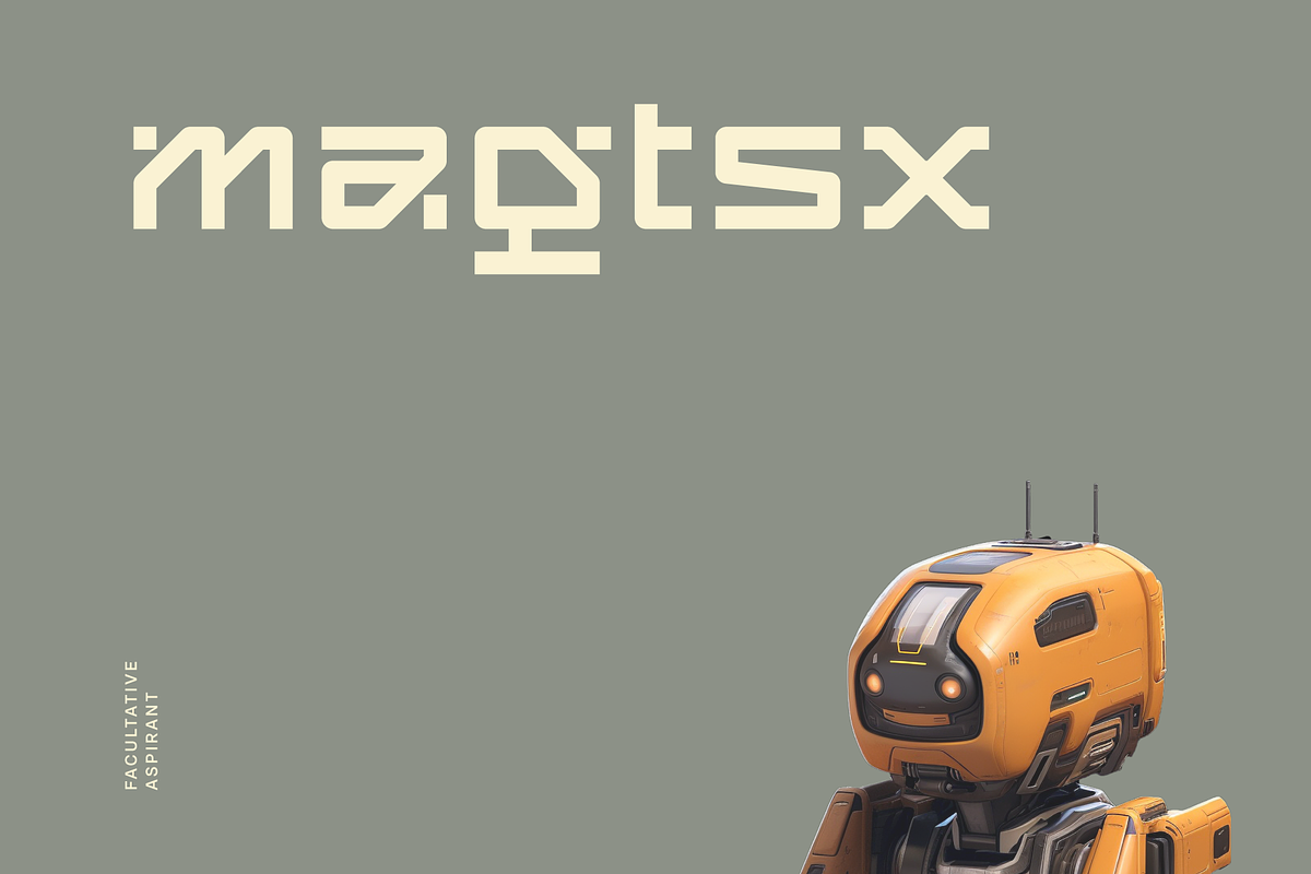 Magtsx Font, a Sans Serif Font by baqoos (Photo 1 of 10)