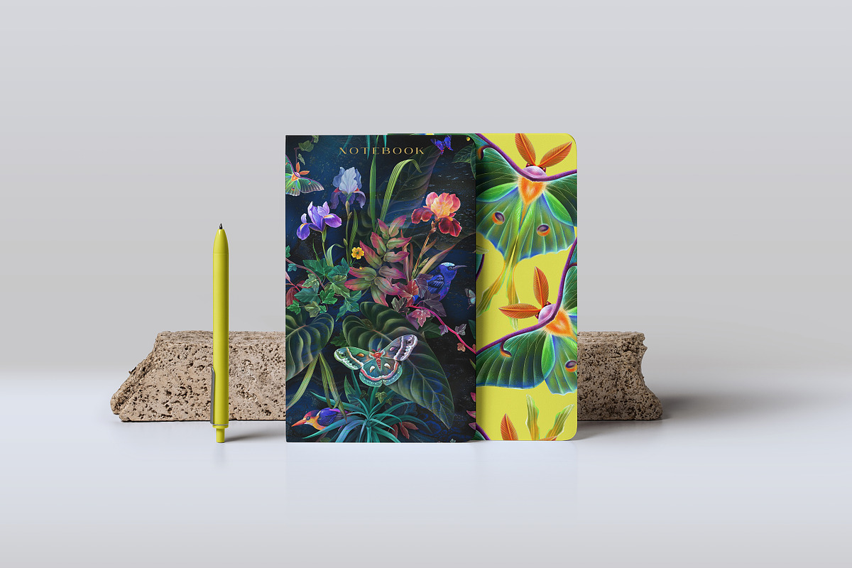 Tropical paradise. Midnight green, a Pattern Graphic by OlgaSoi007 (Photo 6 of 8)