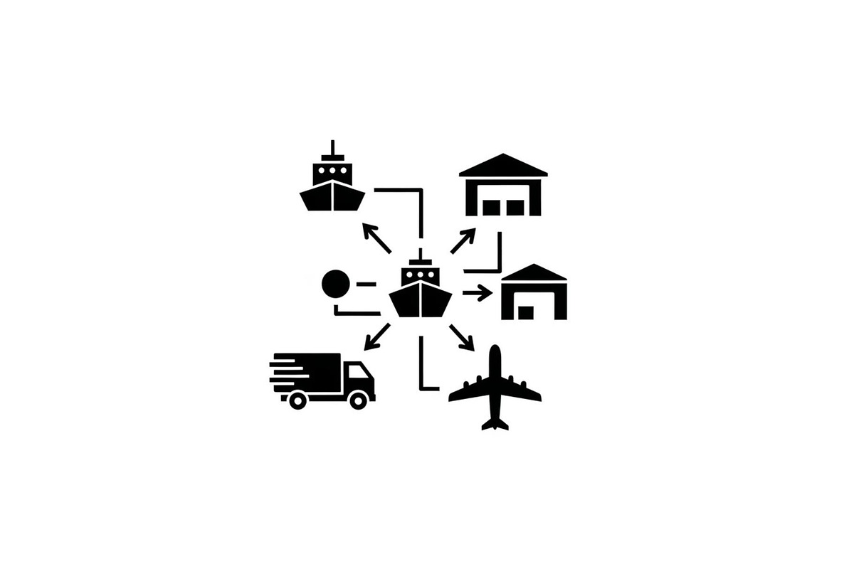 Logistics Hub Silhouette Set, a Graphic by hafijul (Photo 9 of 14)