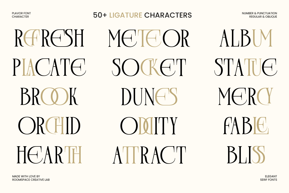 Plavor – Timeless Elegant Serif Font, a Serif Font by roomspace creative lab (Photo 2 of 11)