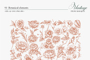 Vintage Peony Bouquet, a Pattern Graphic by Collection by VY (Thumbnail 2 of 9)