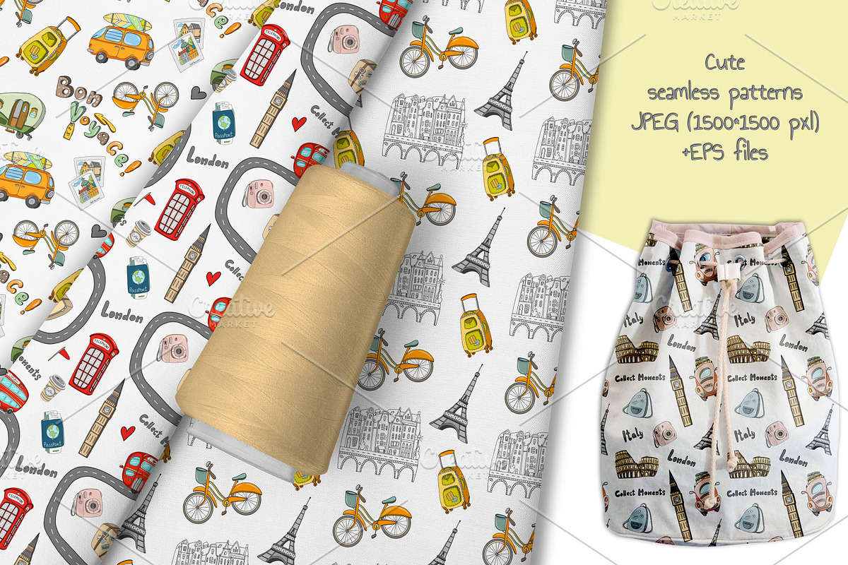 Bon voyage vector set, an Illustration by artdreamer (Photo 6 of 6)