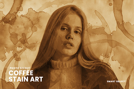 Coffee Stain Art Photo Effect
