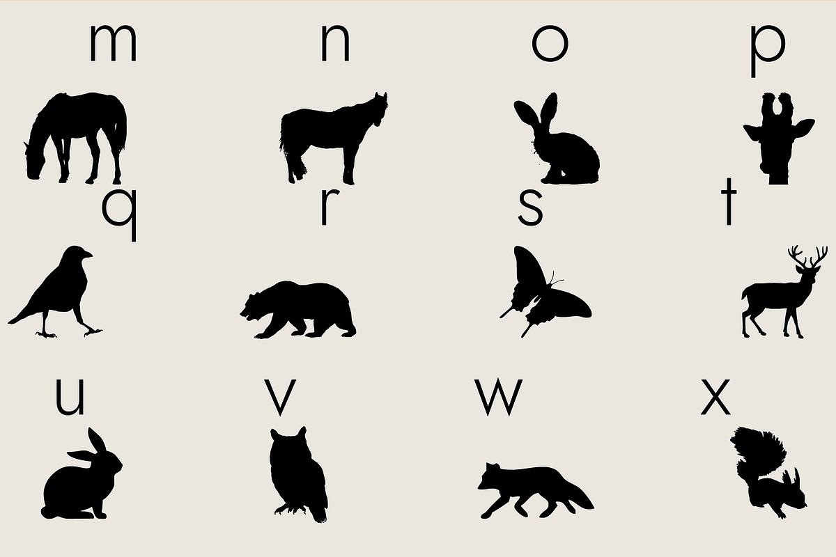 Animals Silhouette Dingbats Font, a Symbol Font by Minimalartstudio (Photo 5 of 8)