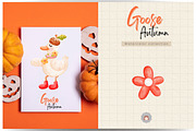 Goose Autumn Watercolor Clipart, an Illustration by Apixsala (Thumbnail 7 of 10)