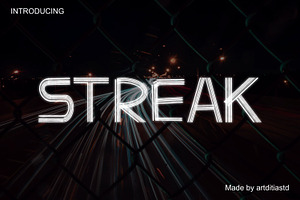 streak font