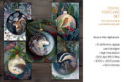 Animals In Christmas Baubles Cards, a Seasonal Illustration by The Dutch Lady Designs (Thumbnail 7 of 7)