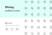 Mining outline icons, an Outline Icon by LAFS (Thumbnail 1 of 3)