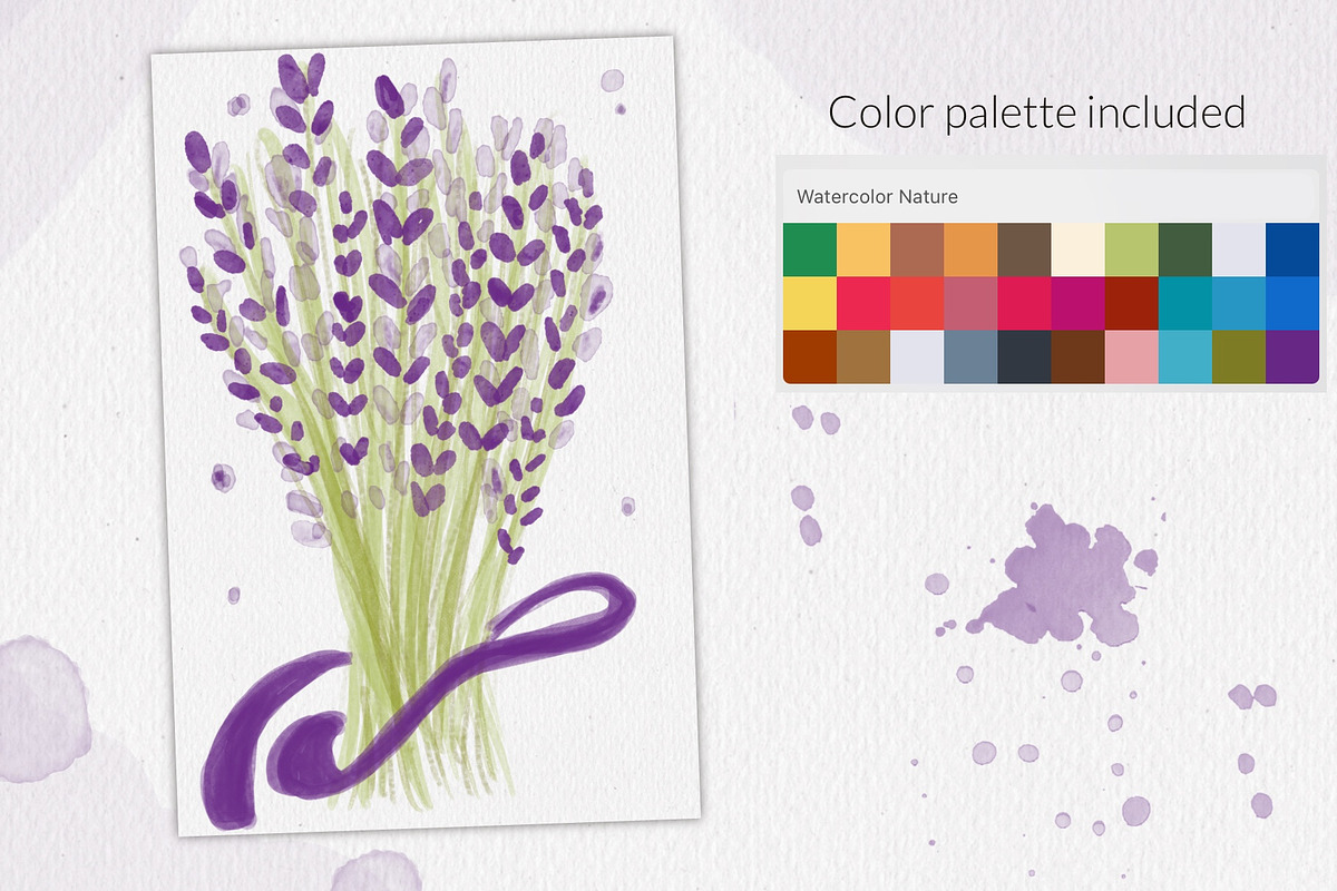Watercolor Procreate bundle, a Brush Add-On by Let's Art (Photo 5 of 14)