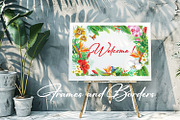 Tropical Frames and Borders, a Seasonal Illustration by ViktoriaARTprint (Thumbnail 8 of 8)
