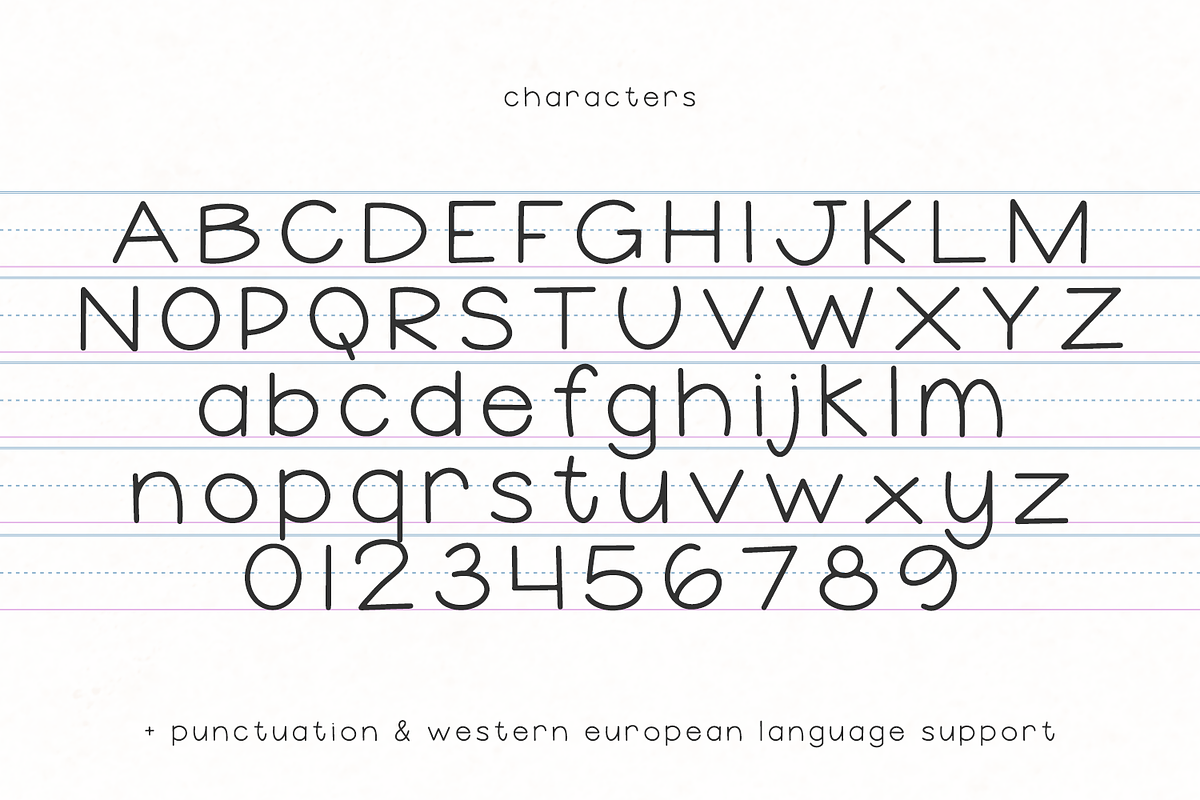 School Lunch Sans, a Handwritten Font by Beck McCormick (Photo 10 of 10)