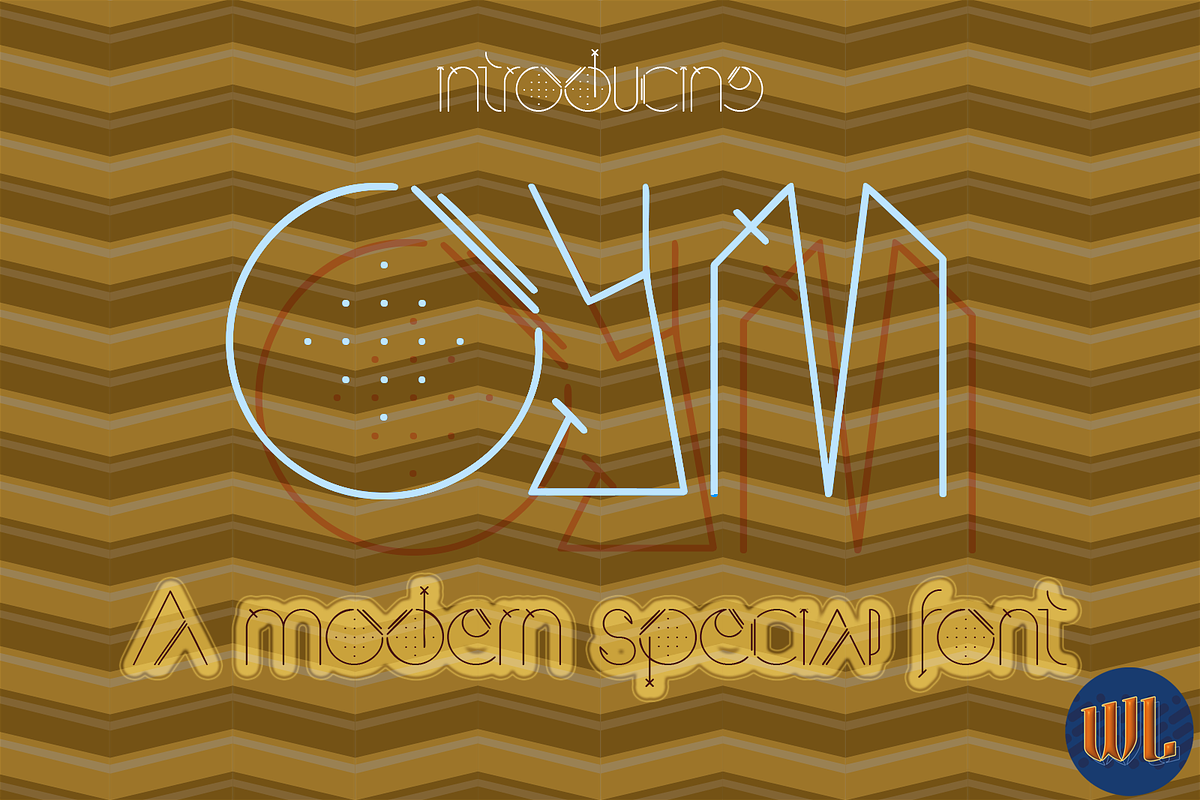 OYM, a Sans Serif Font by Wakoletras (Photo 1 of 3)