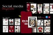 RED / Social Media Templates, a Social Media Template by Studio Industry (Thumbnail 2 of 13)