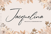 Jacquelina Beautiful Handdrawn Font, a Script Font by Balpirick Studio (Thumbnail 1 of 7)