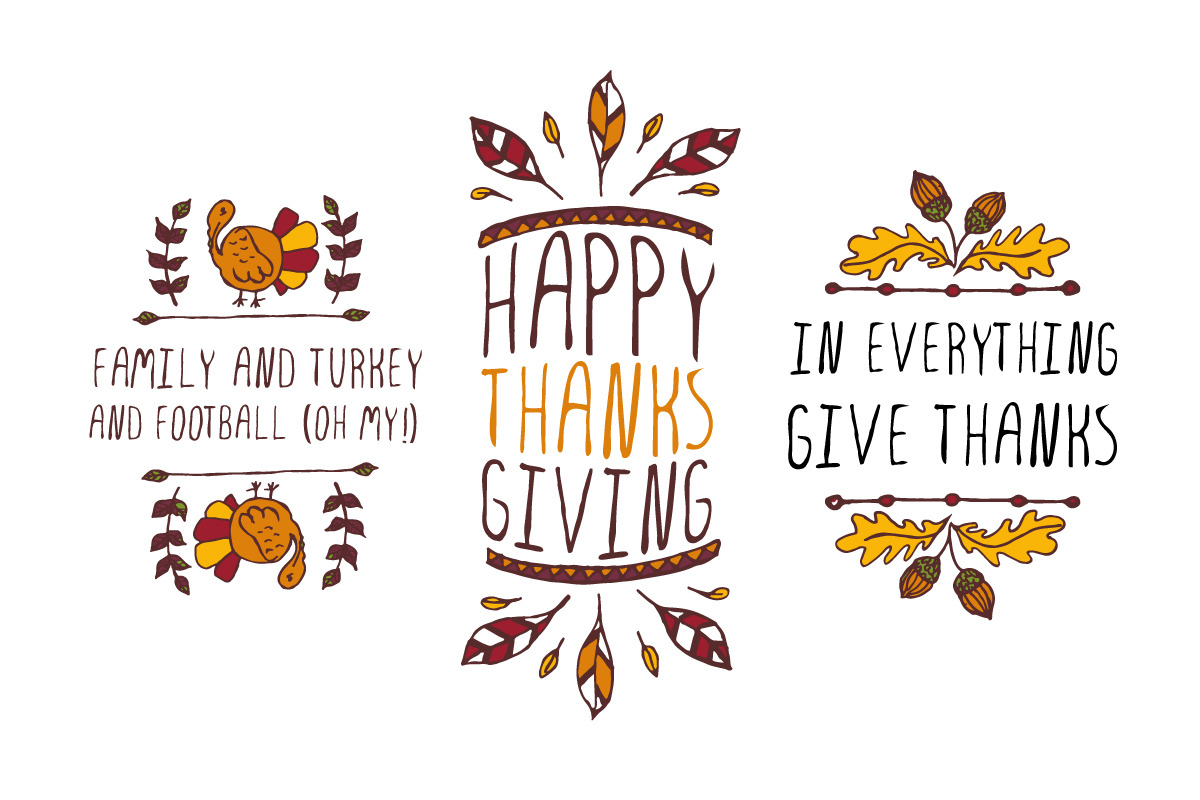 Handdrawn Thanksgiving elements, a Decorative Illustration by AV Design (Photo 3 of 4)